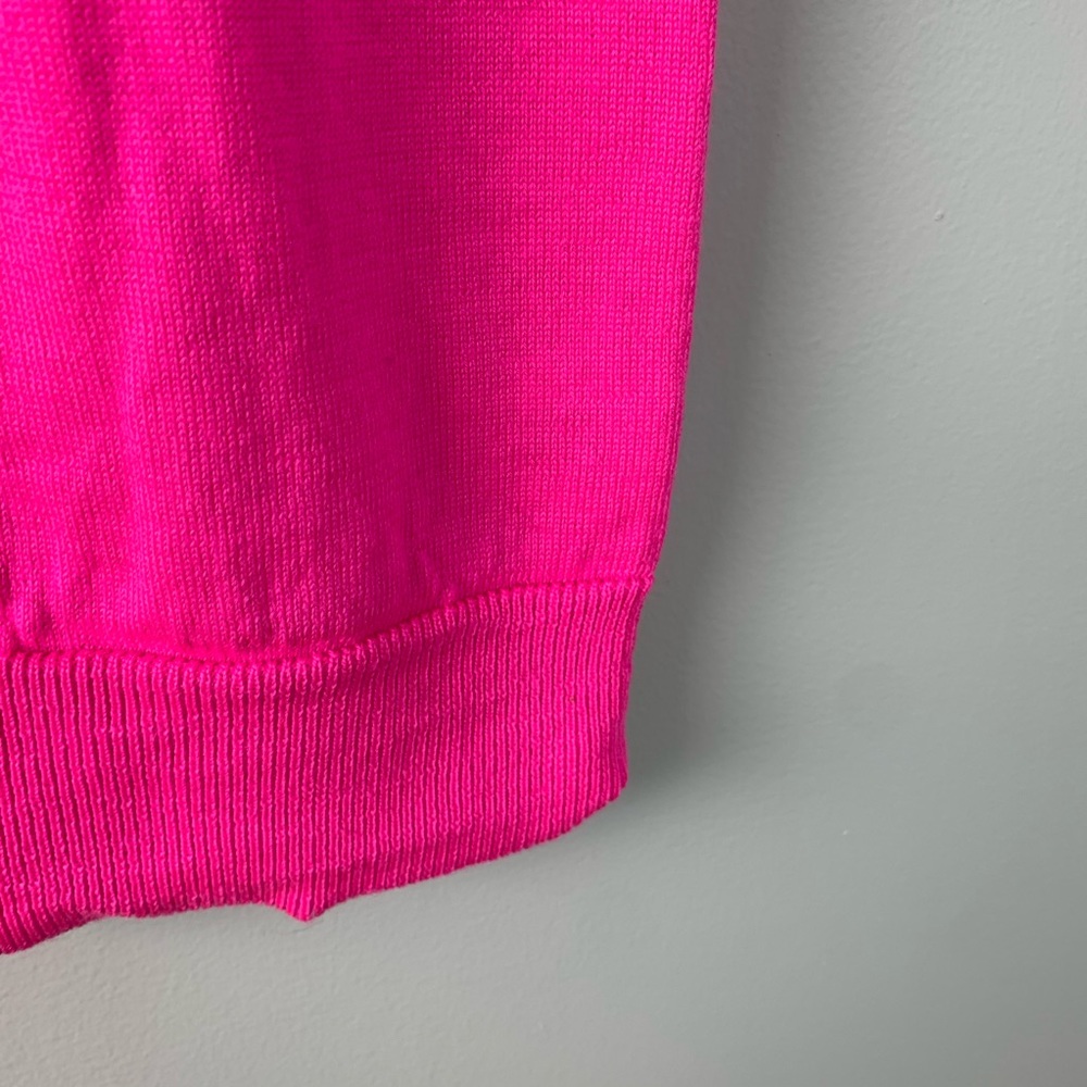 Milly Sleeveless Neon Pink Tank Top Sweater - image 5